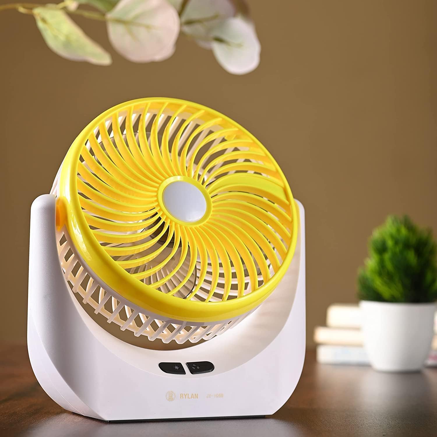 Mini Portable USB Table Fan with LED light & Built-in Rechargeable powerful 2500mah Battery Operated Summer Cooling Table Fan For Home Office Indoor Outdoor Travel