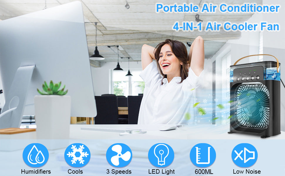Portable Mini Cooler Rechargeable Fan for Home & Office Use