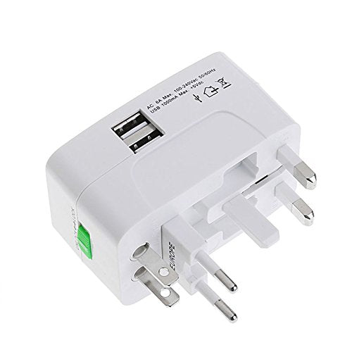 Latest Universal Travel Adapter Worldwide Travel Adapter with Built in Dual USB Charger Ports…