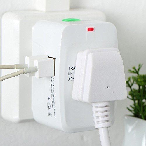 Latest Universal Travel Adapter Worldwide Travel Adapter with Built in Dual USB Charger Ports…