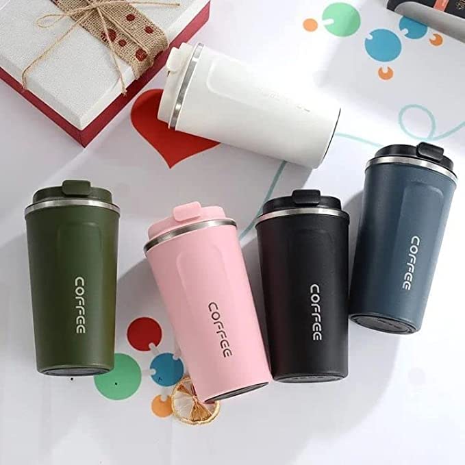 Temperature Coffee Mug Leakproof Stainless Steel Vacuum Insulated Travel Tea and Coffee Mug with Temperature Display Leakproof with Press & Lock Lid 510ml