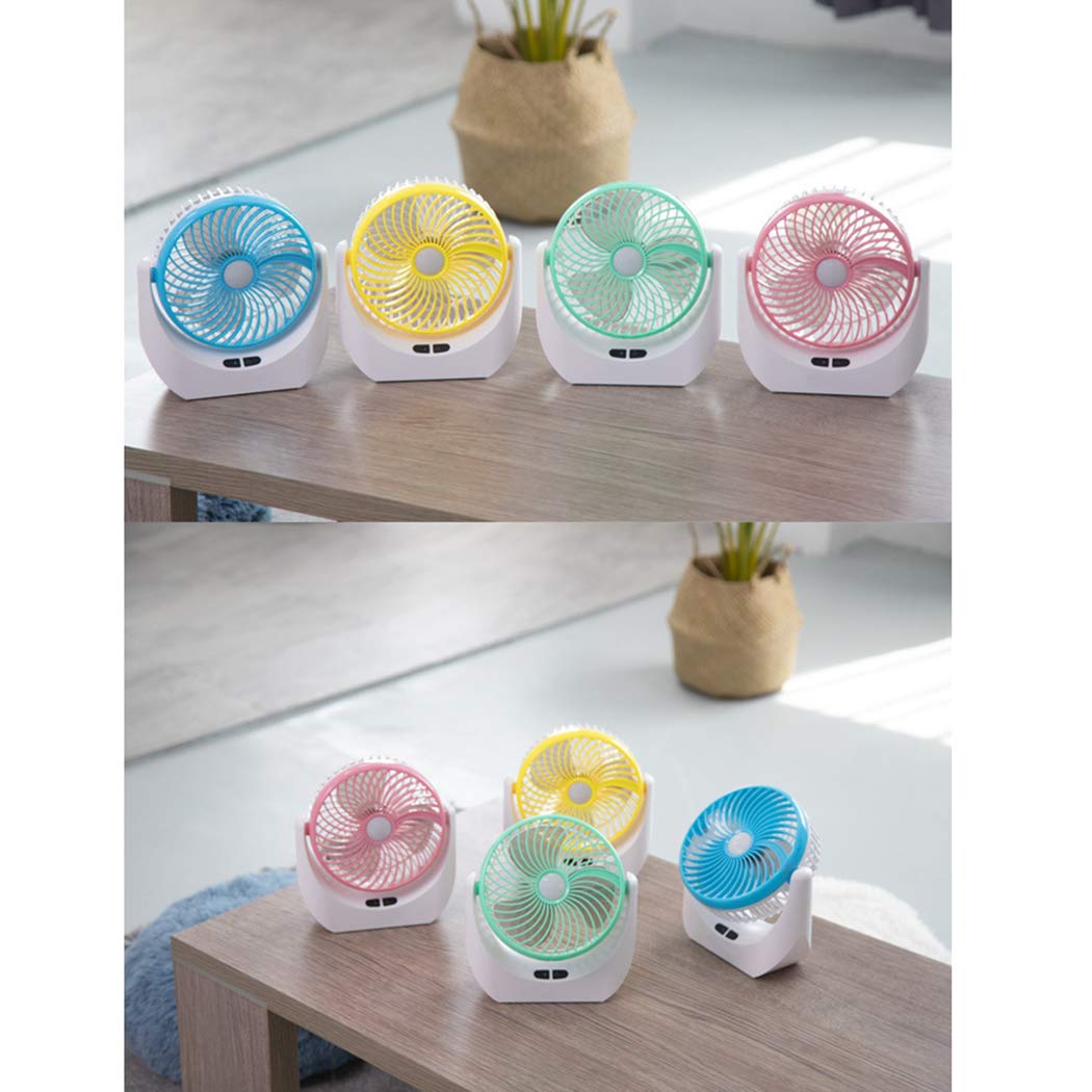 Mini Portable USB Table Fan with LED light & Built-in Rechargeable powerful 2500mah Battery Operated Summer Cooling Table Fan For Home Office Indoor Outdoor Travel