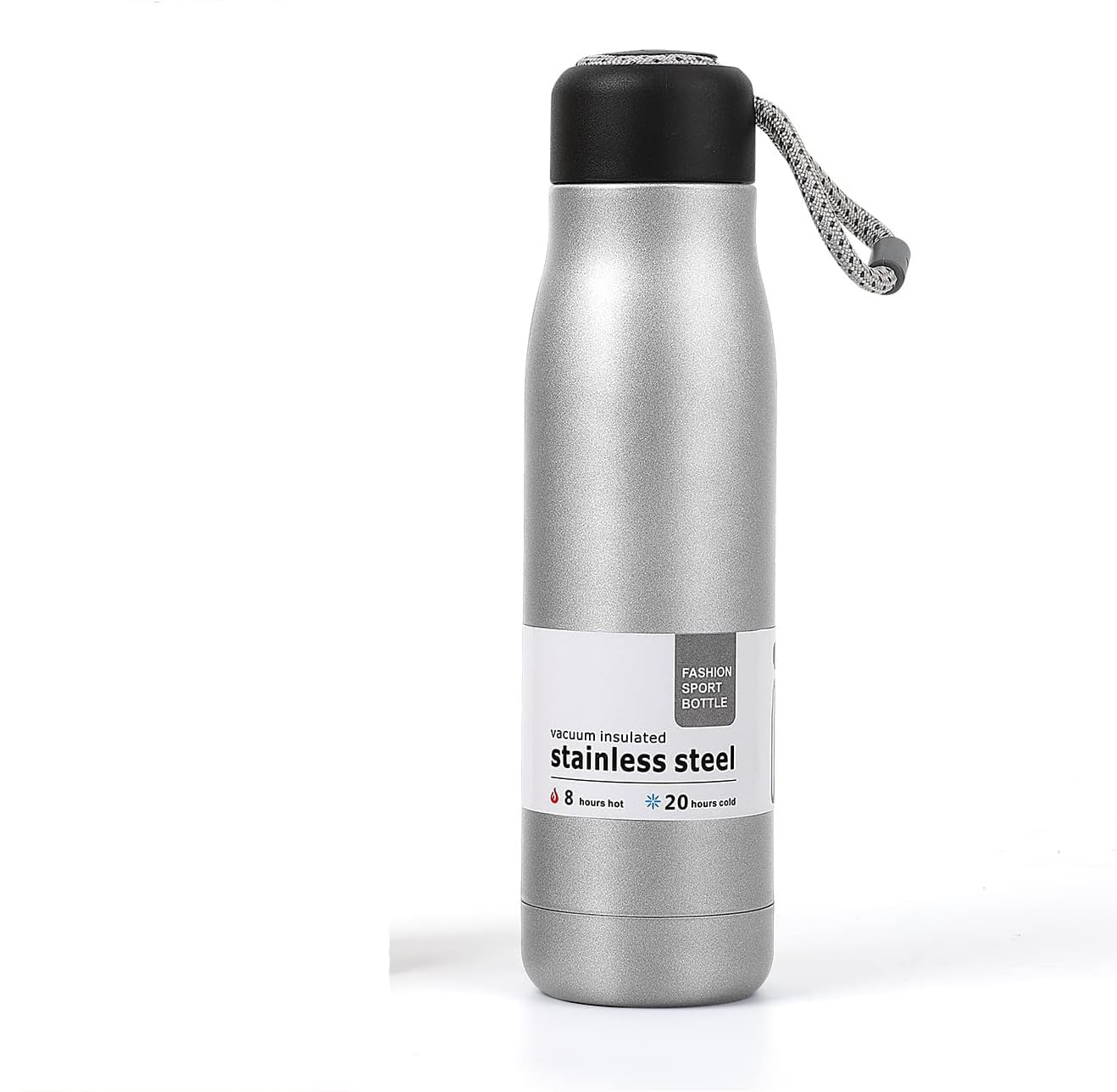 Vacuum Insulated Stainless Steel with Insulation Water Bottle 550 ML, Leak-Proof Double Walled with Portable Lid Metal Thermos Suitable for Traveling & Home