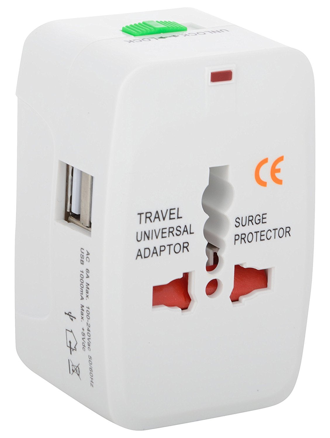 Latest Universal Travel Adapter Worldwide Travel Adapter with Built in Dual USB Charger Ports…