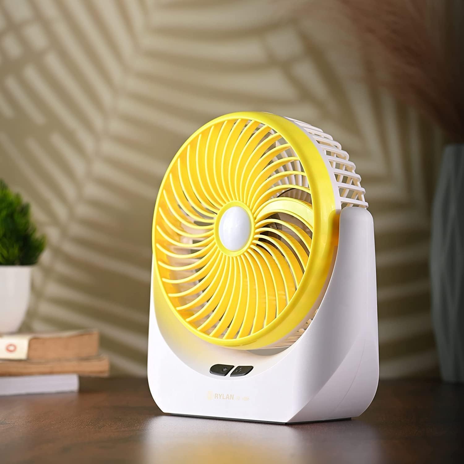 Mini Portable USB Table Fan with LED light & Built-in Rechargeable powerful 2500mah Battery Operated Summer Cooling Table Fan For Home Office Indoor Outdoor Travel